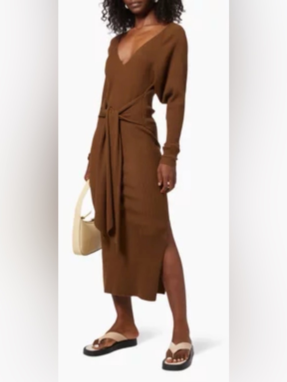 Good American Ribbed Knit Midi Dress, NWT ($129)!